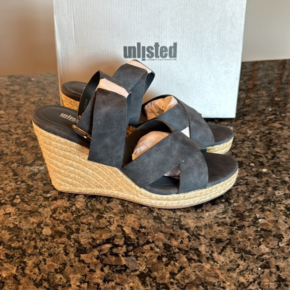 Unlisted Kenneth Cole over there espadrilles wedge sandal NIB 10 - Picture 8 of 10